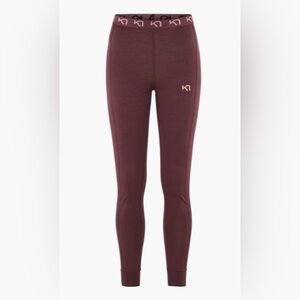 Kari Traa Klara High-Waisted Wool Base Layer Pants Wool Ski Leggings Small